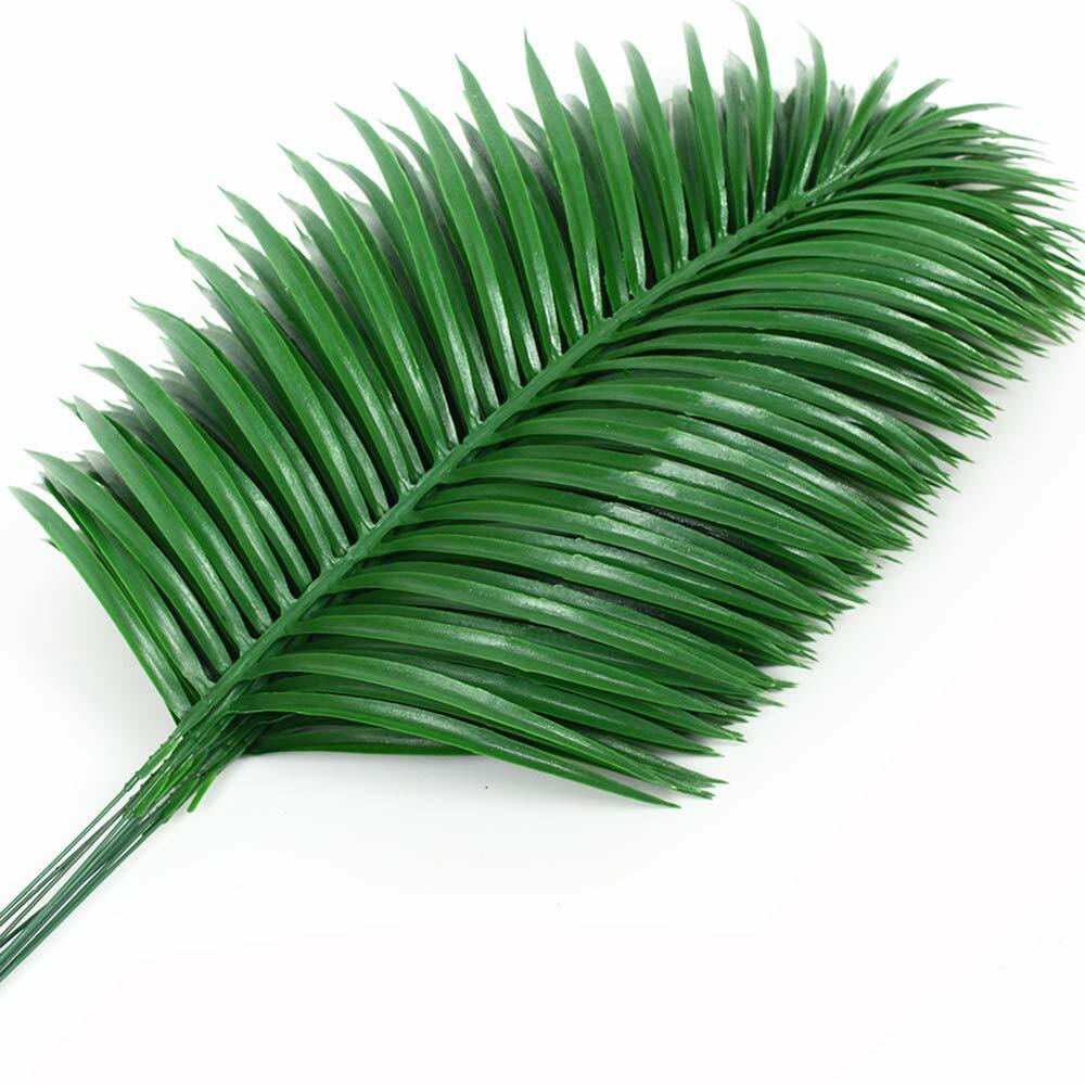 12pcs Artificial Palm Leaves Plants Faux Palm Fronds Tropical Large