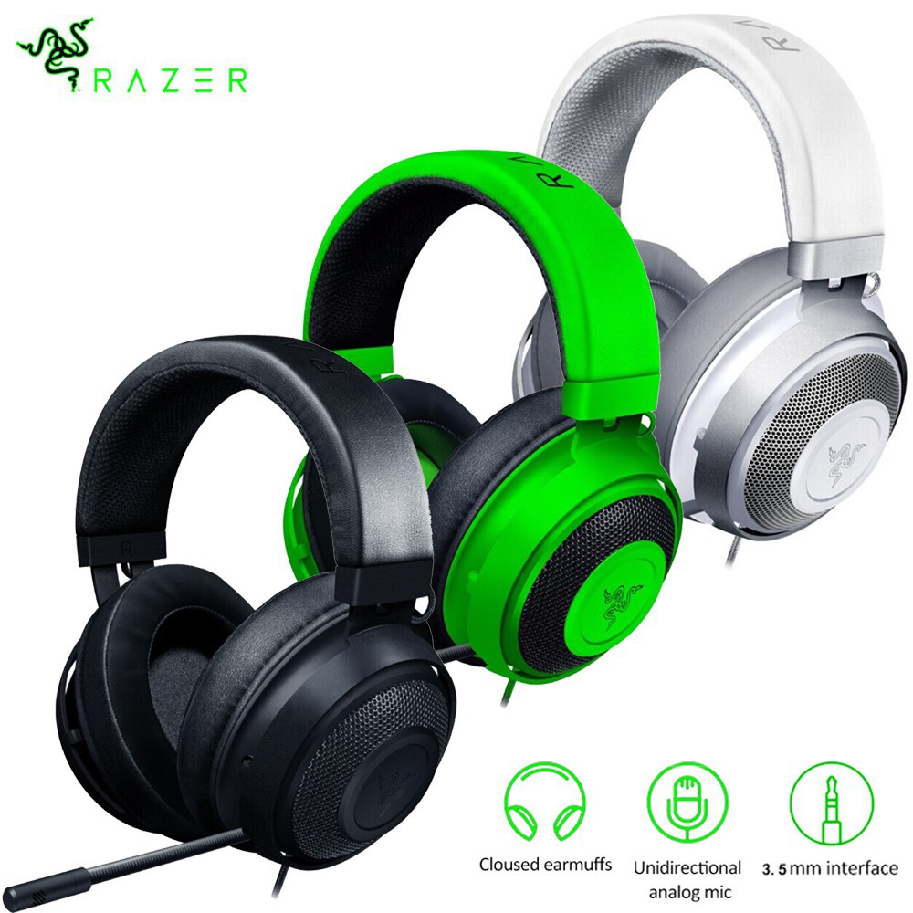 Original Razer Kraken Pro V2 Oval Ear Cushions Pink Green Black White Rz04 0600 R3m1 Shopee Malaysia