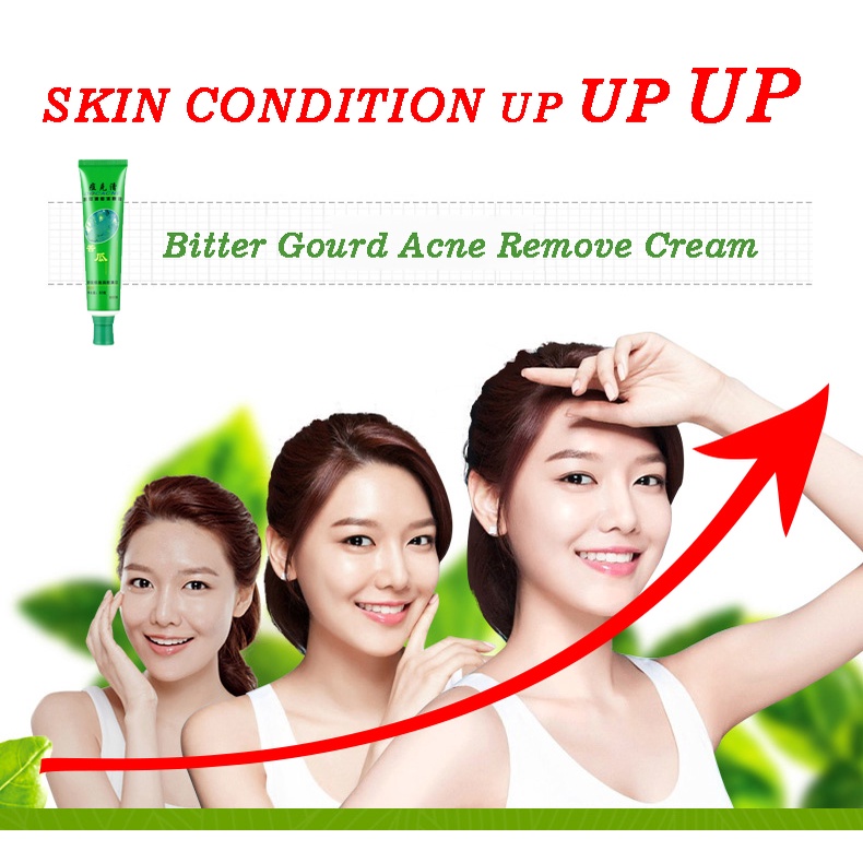 READY STOCK Bitter Gourd Acne Remove Cream Natural Essence Fades Pock Marks Antiinflammatory