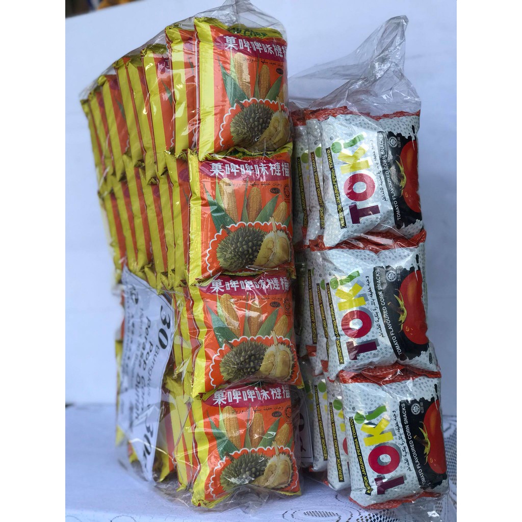 14g / 15g x 30pcs Pop Corn Durian / Toki [OmyFood] | Shopee Malaysia