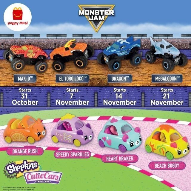 shopkins cutie cars mcdonalds 2019