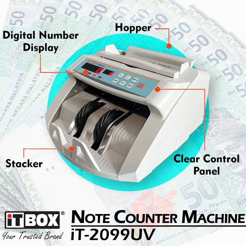 iTBOX Note Counter Machine iT-2099UV | Money Cash Counter Machine