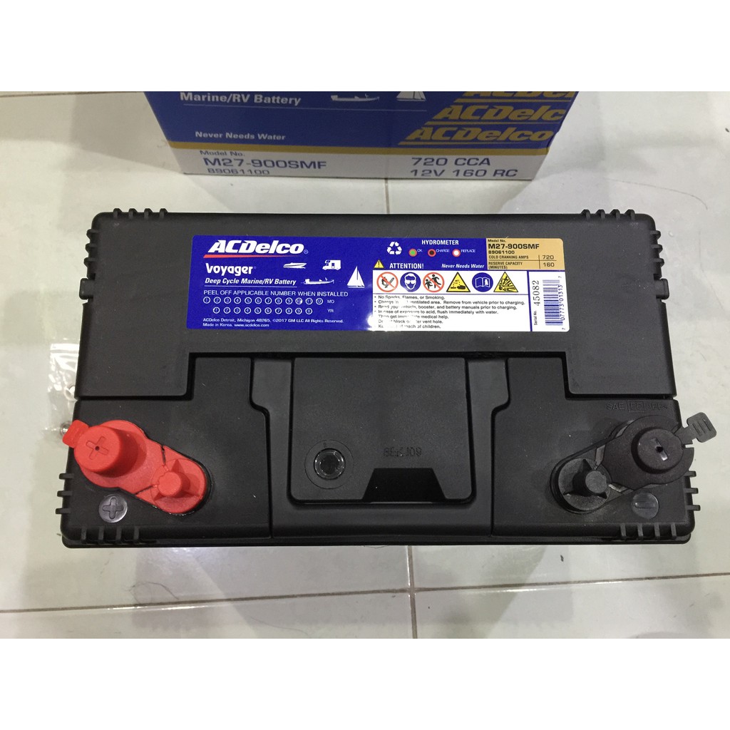 MARINE AC DELCO M27MF VOYAGER MARINE RV DEEP CYCLE BATTERY | Shopee Malaysia