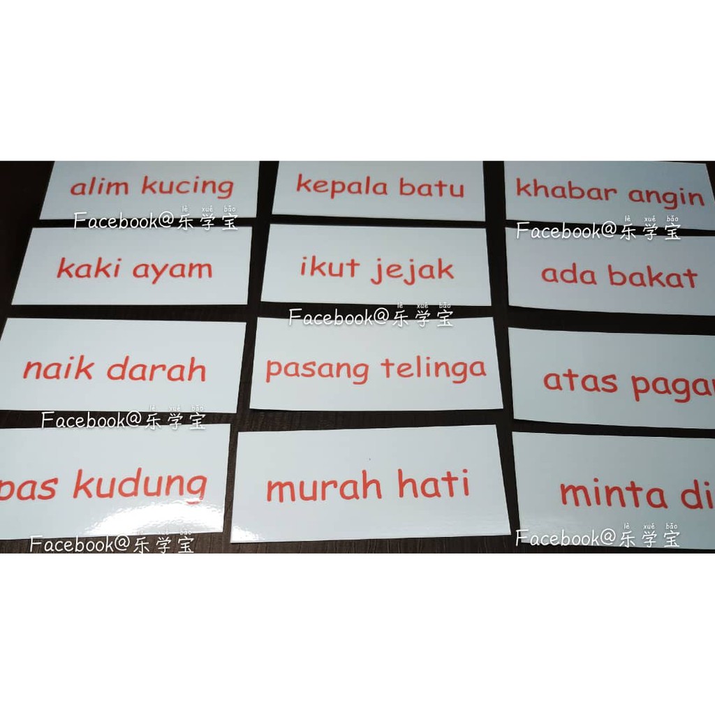 Kad Simpulan Bahasa Tahun 1 6 马来文成语卡1 6 年级 Cards Learning Material Primary Bahasa Melayu Educational Shopee Malaysia