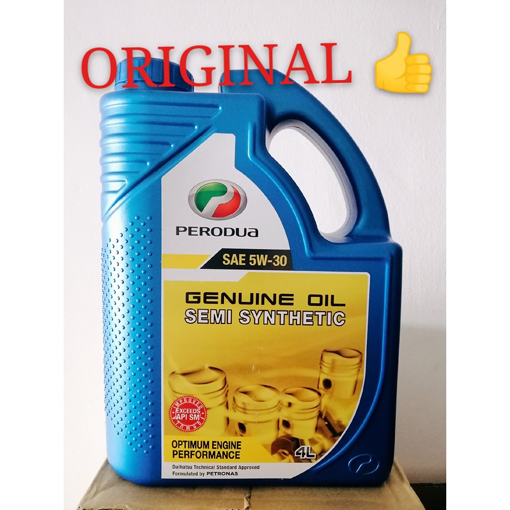 PERODUA SAE 5W-30 SEMI SYNTHETIC ORIGINAL OIL 4L MYVI 