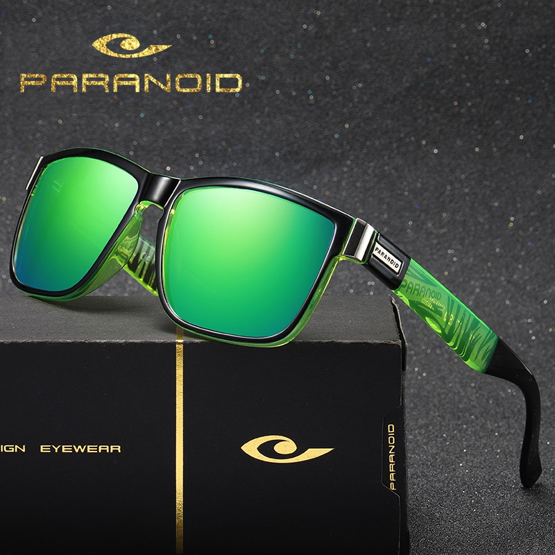 PARANOID Sunglasses Men Polarized Brand Design Square Mirror Luxury Vintage