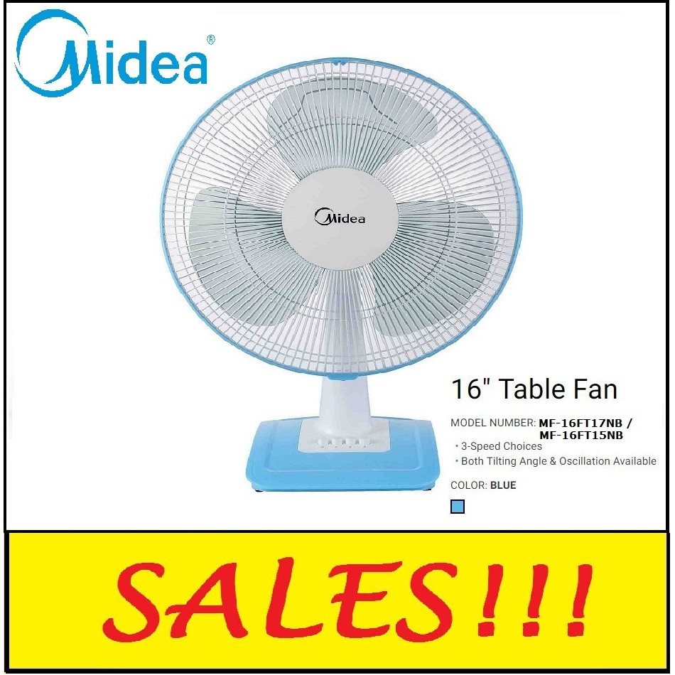 Midea 16 Table Fan Mf 16ft15nb Mf 16ft17nb Isonic 16 Table Fan Ctf Tf16a Kipas Meja Shopee Malaysia