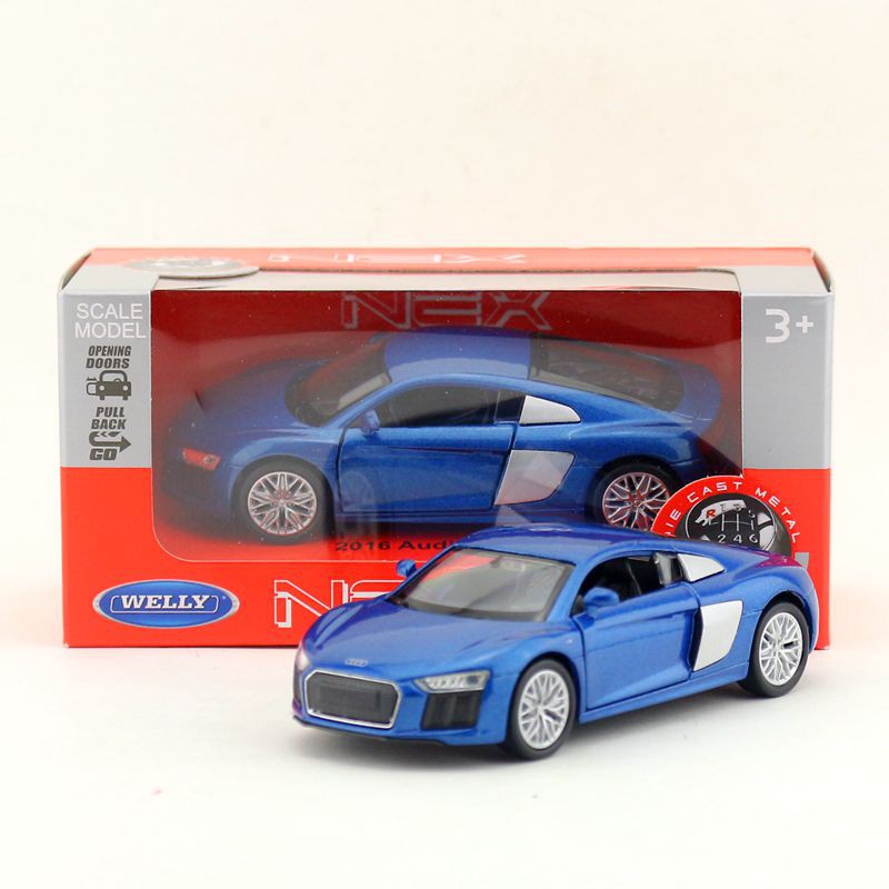 blue audi toy car