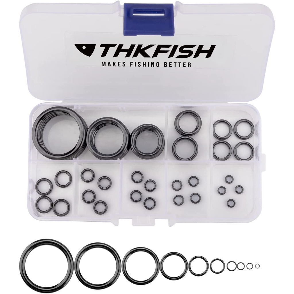 THKFISH 40Pcs Fishing Rod Repair Kit Fishing Rod Eye Repair kit Fihing