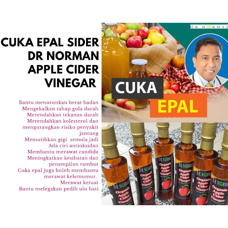 Ready Stock Cuka Epal Dr Norman Apple Cider Shopee Malaysia