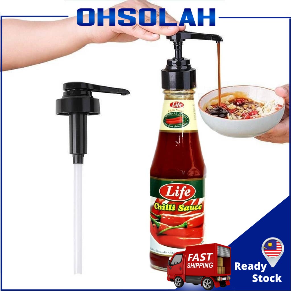 OHSOLAH Sauce Pump Head Oil Chili Tomato Sauce Bottle Mouth Squeezer