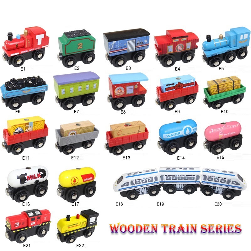 Magnetic Wooden Trains Model Toys Wooden Train Track Universal Accessories Compatible With Most Brand Tracks And Thoma Tracks