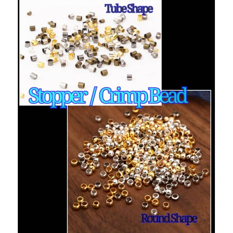 5 gram, Stopper, Crimp Beads Tube 1.5mm/2.0mm and Round 2.0mm For