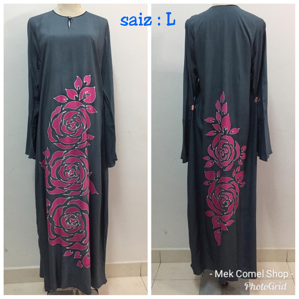 Kaftan Batik Lukis Tangan Lengan Panjang Shopee Malaysia