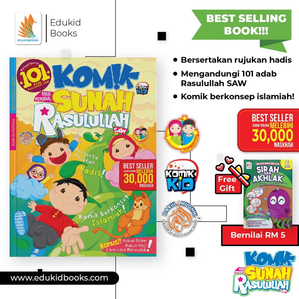 Buku Cerita Islam Kanak Kanak - 101 Komik Mari Mengenal Sunnah ...