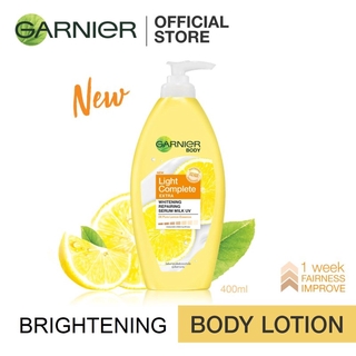 Garnier Light Complete Extra Whitening Repairing Serum Milk Uv Body Lotion 400ml
