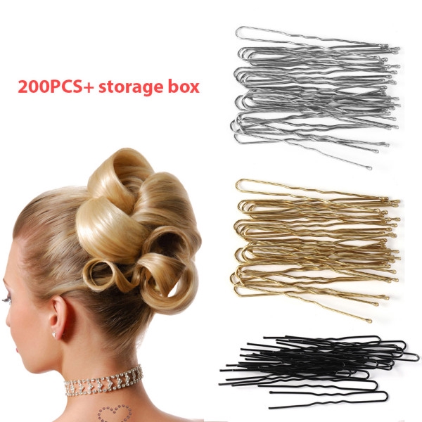 200 Pcs Set U Shaped Hair Pin Hair Styling Jewelry Women Hair