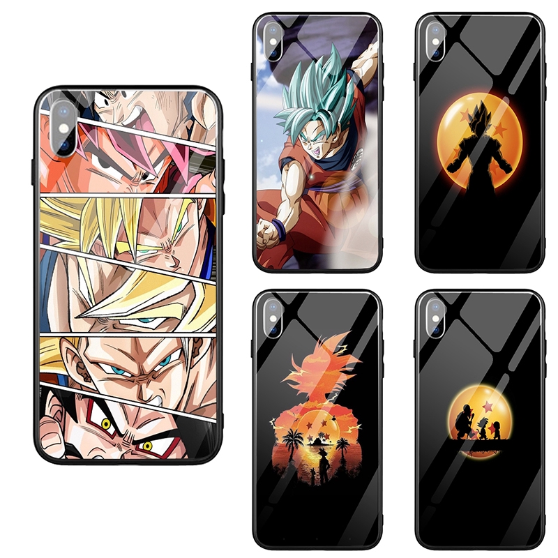 The Dragon Ball Case for iPhone 6 6S 7 8 Plus X XR XS Max 11 12 Pro Max Mini SE 2020 Anime Dragon Ball Z DBZ Son Goku Vegeta Soft TPU Cover Coque 6, iPhone Xs Max