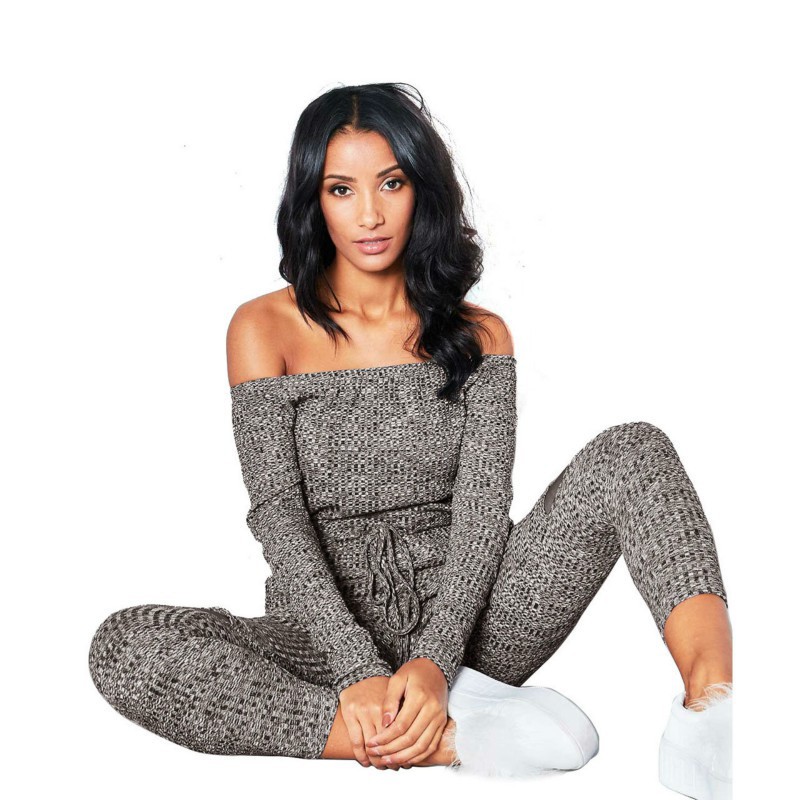 long sleeve knit jumpsuit