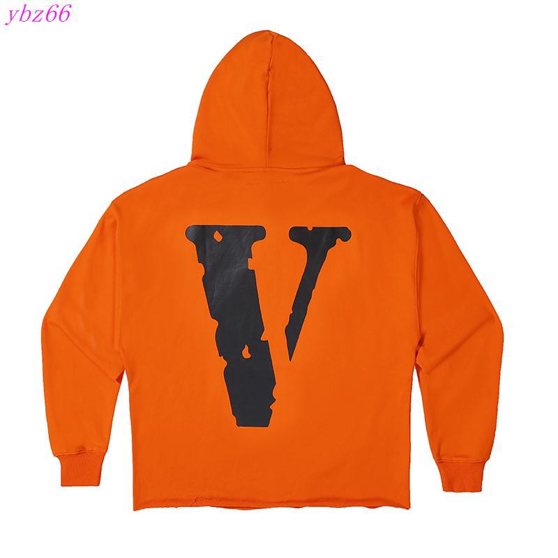 vlone orange sweatshirt