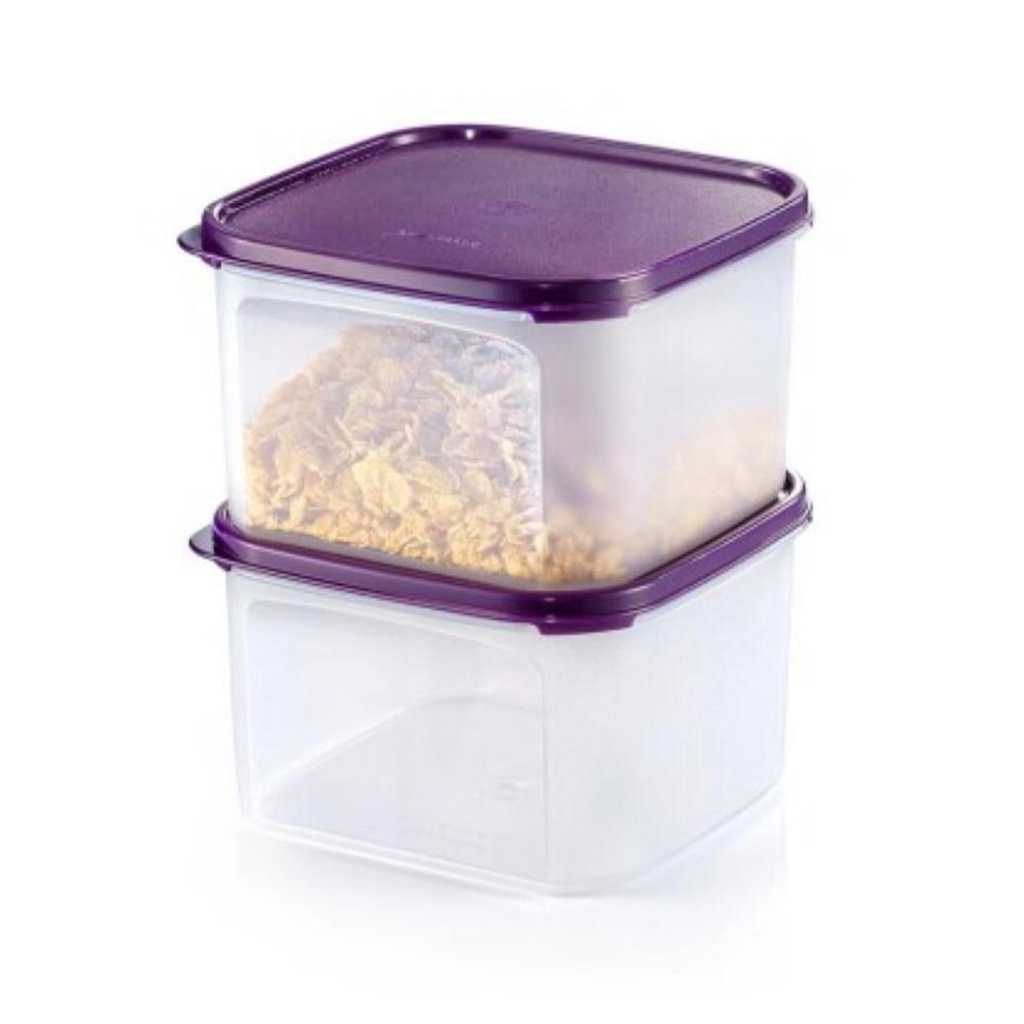 Tupperware Modular Mates Square II (2) 2.6L | Container Purple | Food Conatiner | Bekas Makanan | Bekas Ungu