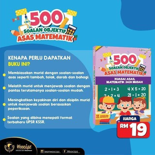 Buku 500 Soalan Objektif Asas Matematik / Buku Matematik ...