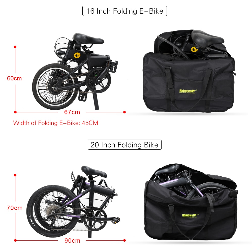 Rhinowalk 16" 20" Folding Bike Carry Bag RF161 RF201 Portable Bicycle ...