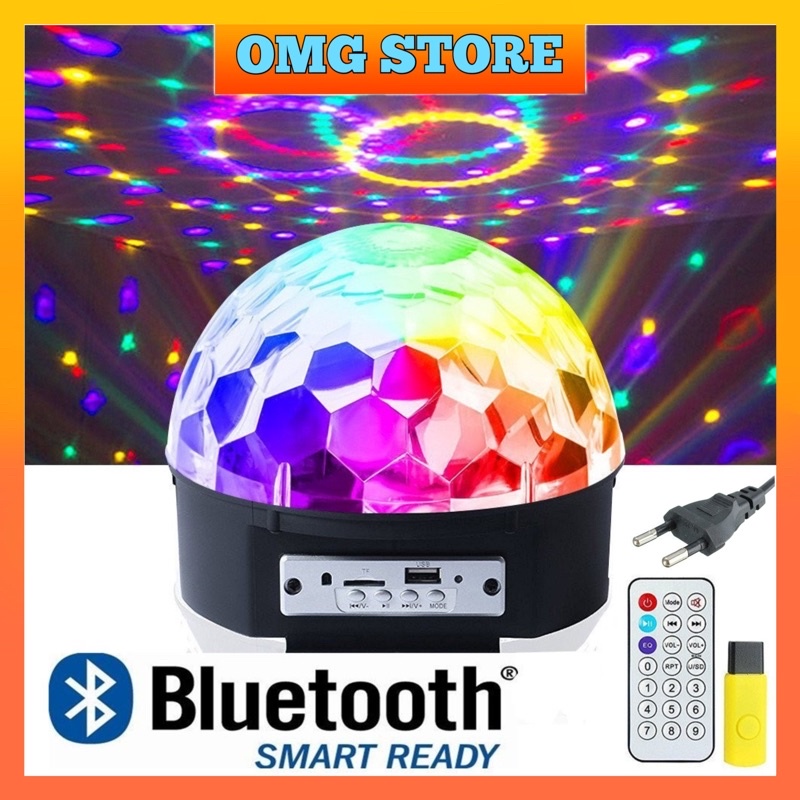 Disco Ball Led Light Big Lampu Disco Speaker Light Bluetooth Play Music