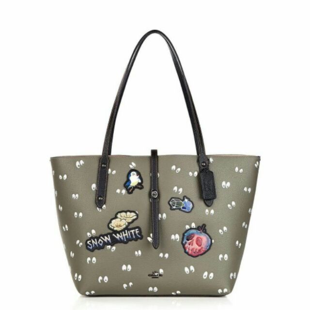 snow white coach tote