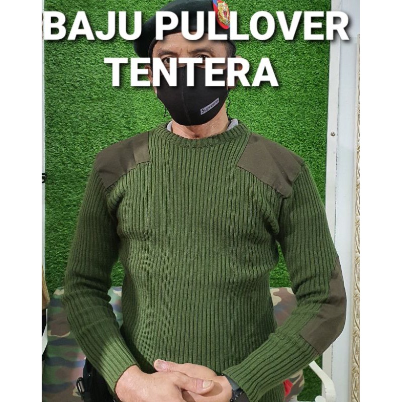 Baju Sweaters Tentera Baju Pullover Free Saiz Untuk S M Dan L Shopee Malaysia