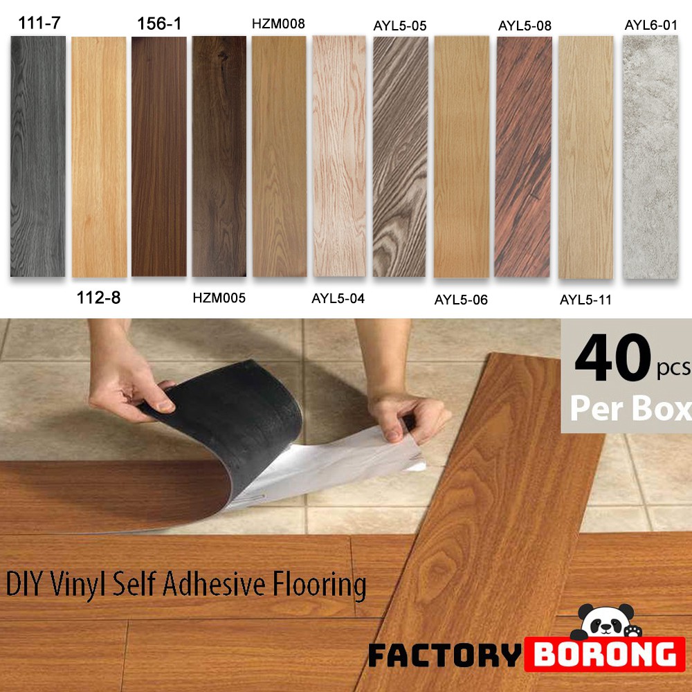 40pcs Diy Vinyl Self Adhesive Flooring, Do It Yourself Vinyl Flooring