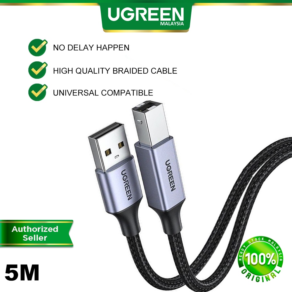 UGREEN USB A To USB Type B Printer Cable A Male to B Male USB 3.0 2.0 Cable for Canon Epson HP Printer DAC