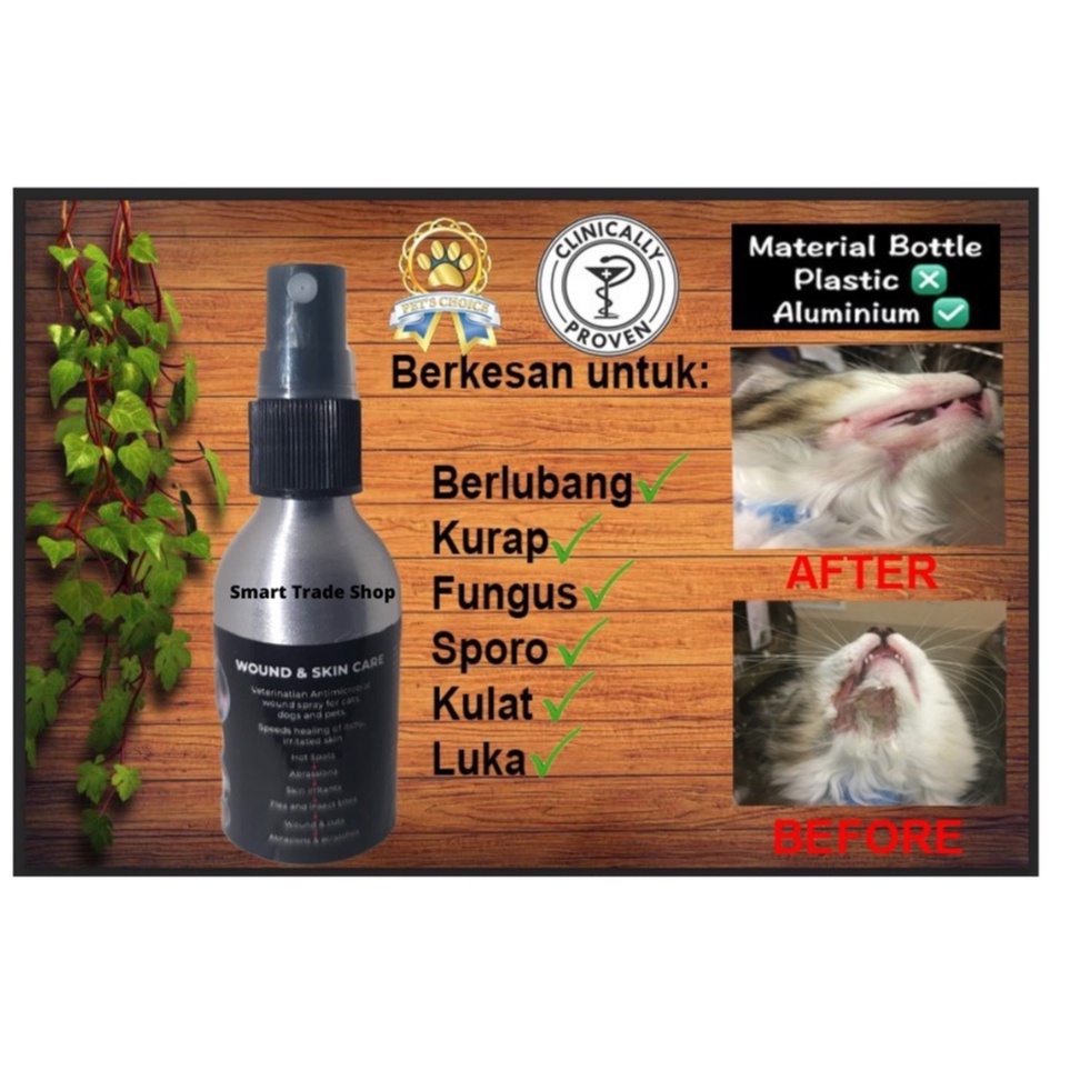 Ubat Luka Kucing / Spray Kucing / Cat Spray / Ubat Kurap Kucing Untuk