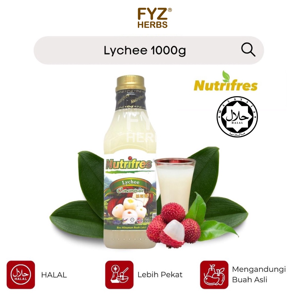 Nutrifres Lychee Fruit Juice Concentrate/Cordial (1000g) Shopee Malaysia