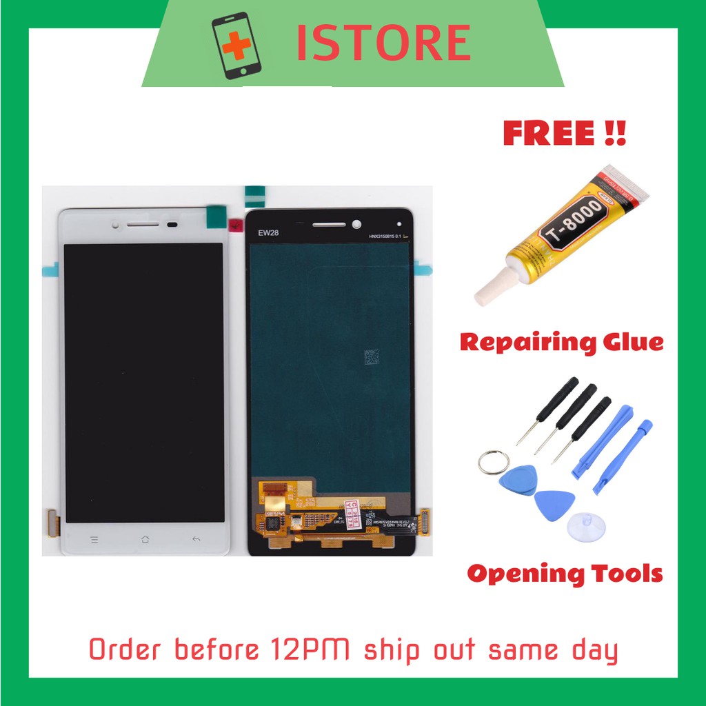 Oppo R7 Lite R7kf Full Set Lcd Screen Touch Screen Digitizer Replacement Parts White Shopee Malaysia