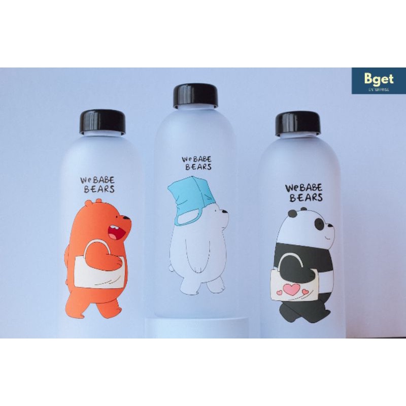 (VIRAL) CUTE WE BARE BEARS BOTTLE (FROSTED) 1000 ML | Shopee Malaysia
