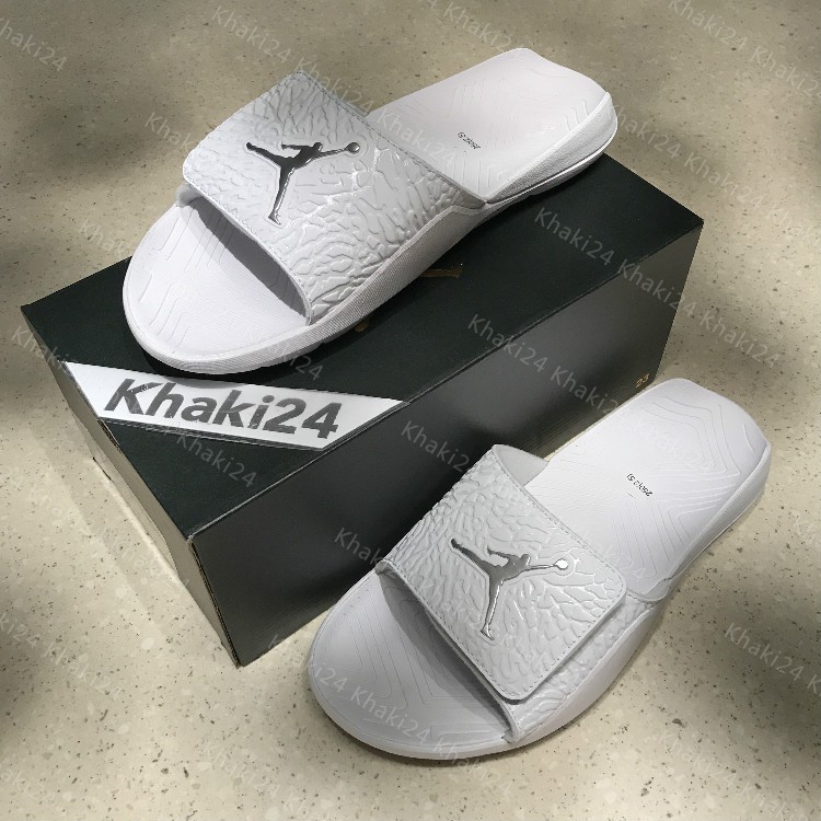 jordan slippers white