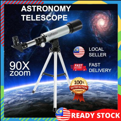 90X Zoom Refractive Astronomical Telescope Moon View Teleskop Sekolah School Science Space Outdoor Travel Camping Gift