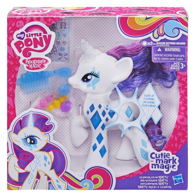 my little pony cutie mark magic glamour glow rarity figure