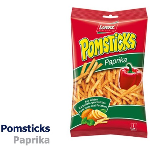 Skilt Modtager Periodisk Germany] Lorenz Pomsticks Sour Cream / Paprika Flavored Potato Sticks 100G  | Shopee Malaysia
