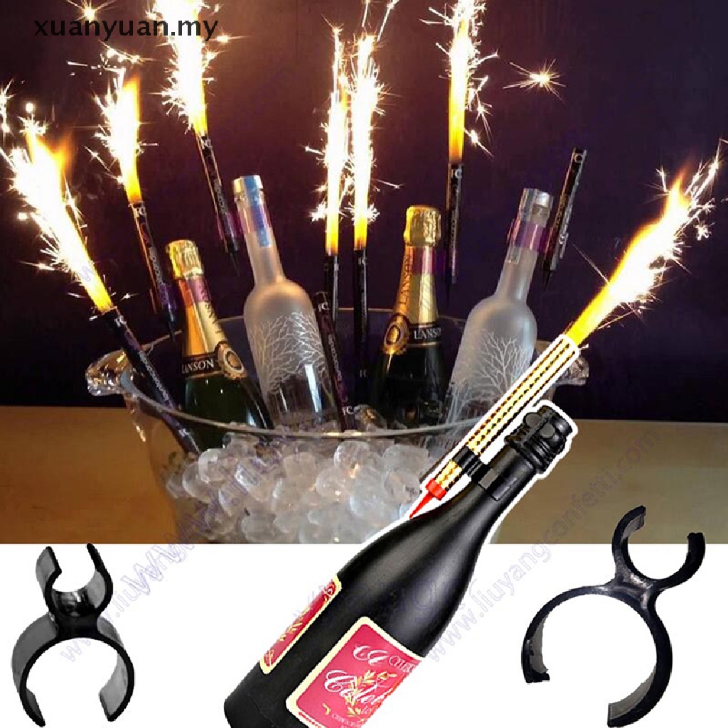 XUAN 1Pcs Single Champagne Bottle Clip Birthday Candle Firework Plastic Clip Holder .