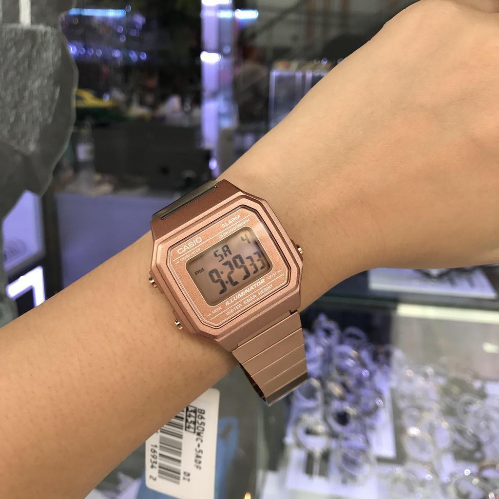 Jam casio clearance rose gold original