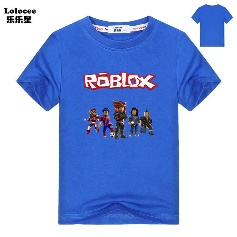 Roblox Logo Boys Summer Tops Girls Teenager Cotton Tee Shirt Children Youth T Shirts Shopee Malaysia - roblox stardust ethical kids t shirt size 2 10