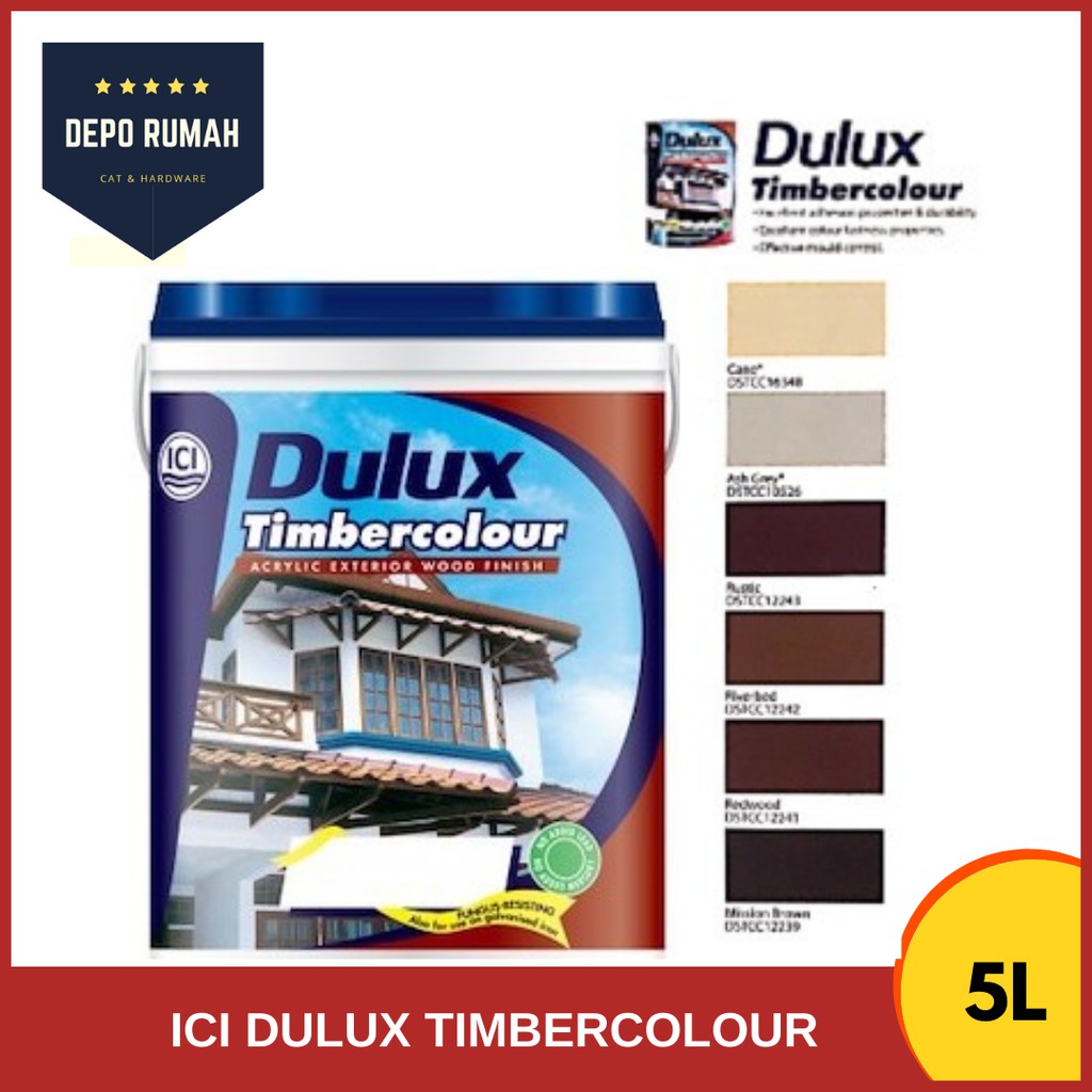 5LT ICI DULUX Timber Colour (For Exterior & Interior Wood Surfaces) 5LT