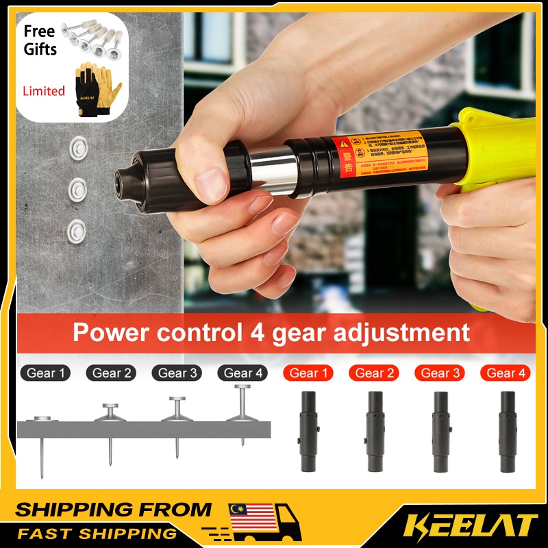 KEELAT Manual Steel Nail Gun Concrete Rivet Tufting Gun Wall Anchor