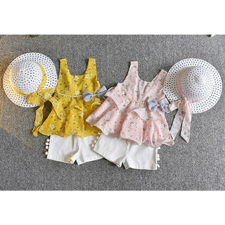  Baju  Bayi  Perempuan  Baby Girl Clothing Set 3Pcs Kids Dress 