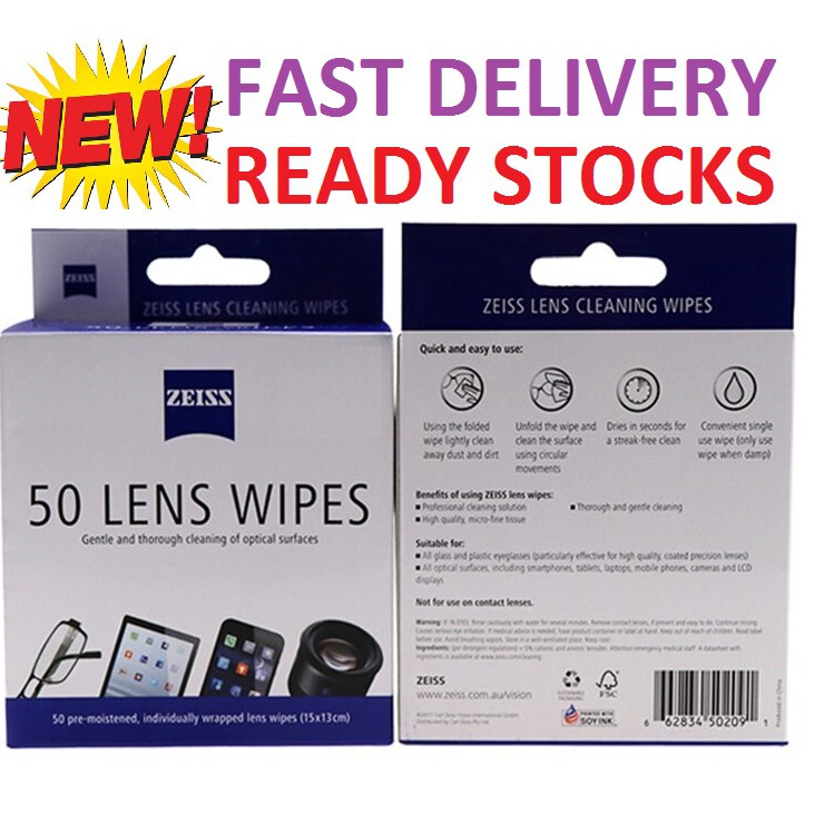 (NEW)Zeiss Alcohol Lens Wipes 50pcs Shopee Malaysia