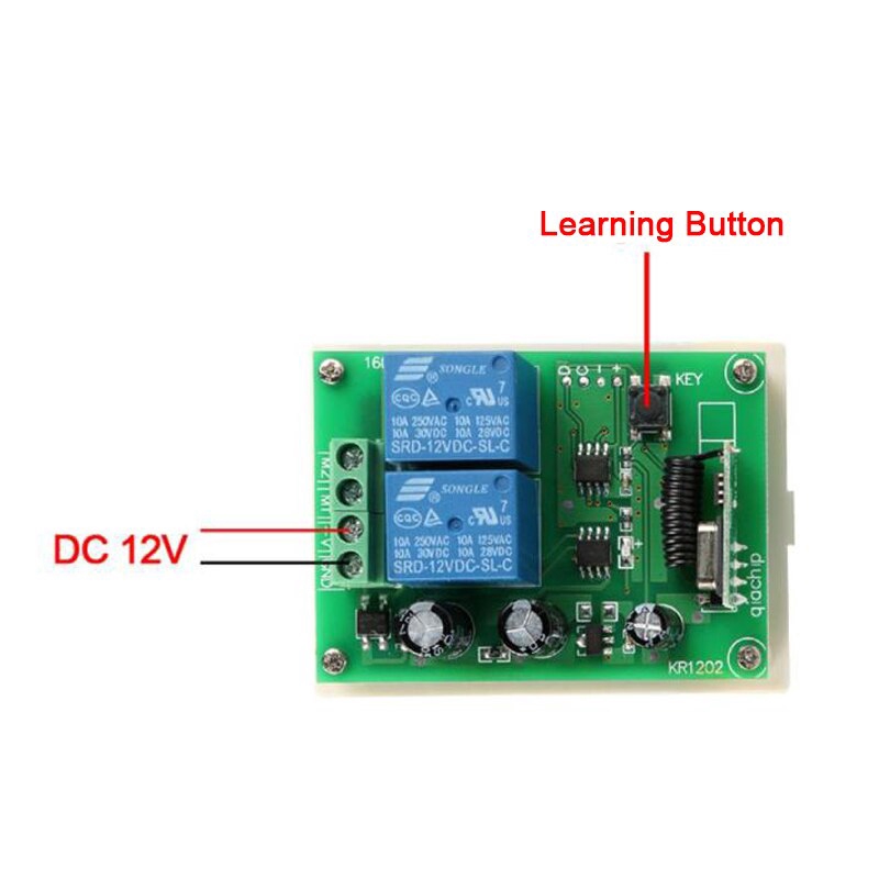 433mhz Universal Wireless Remote Control Switch Dc 12v 2ch Rf Relay Receiver Module 2 Ch R Shopee Malaysia