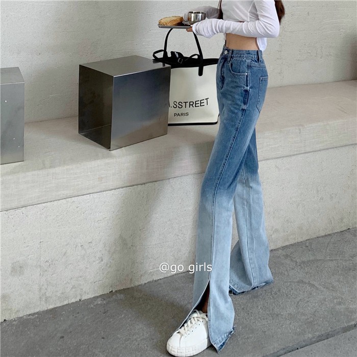 cutting slits in jeans