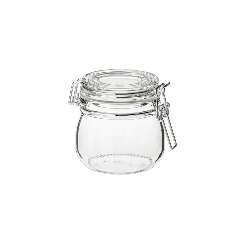 IKEA KORKEN JAR 500ml WITH LID CLEAR GLASS KORKEN SERIES JAR BALANG